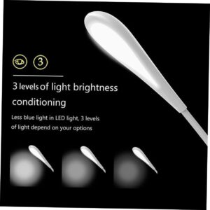 Uonlytech Portable Besides Lamp Gooseneck Table Light Eye Care Book Light Novel Desk Lamp Eye-Caring Reading Light Adjustable Reading Light USB Desk Lamp USB Reading Light Led Bed Lamp White