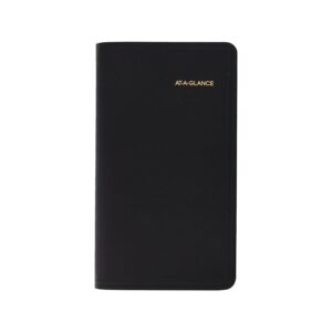 2024-2025 at-a-glance 3.5-inch x 6-inch monthly planner, black (70-064-05-24)