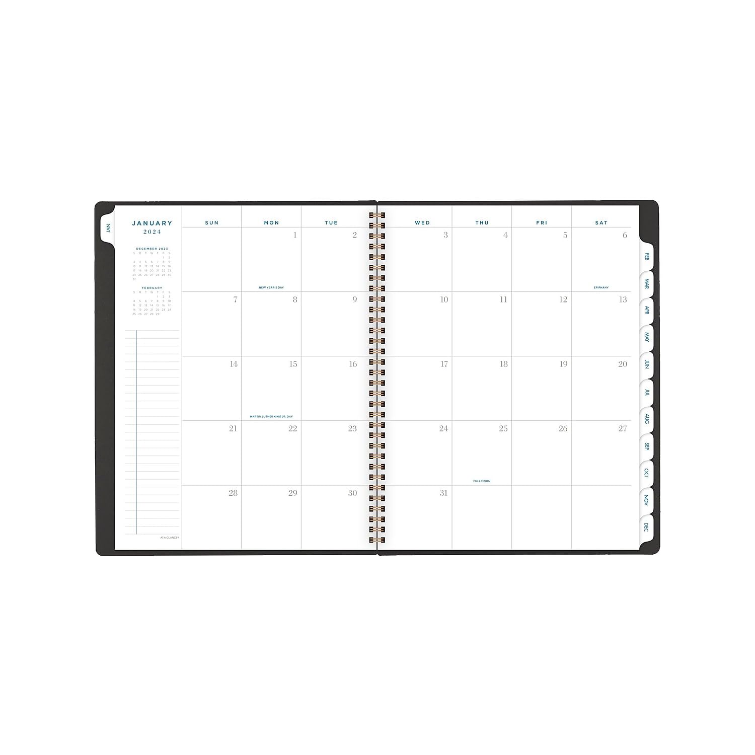 2024 AT-A-GLANCE Signature Lite 8.5-inch x 11-inch Weekly & Monthly Planner, Black (YP905L-05-24)