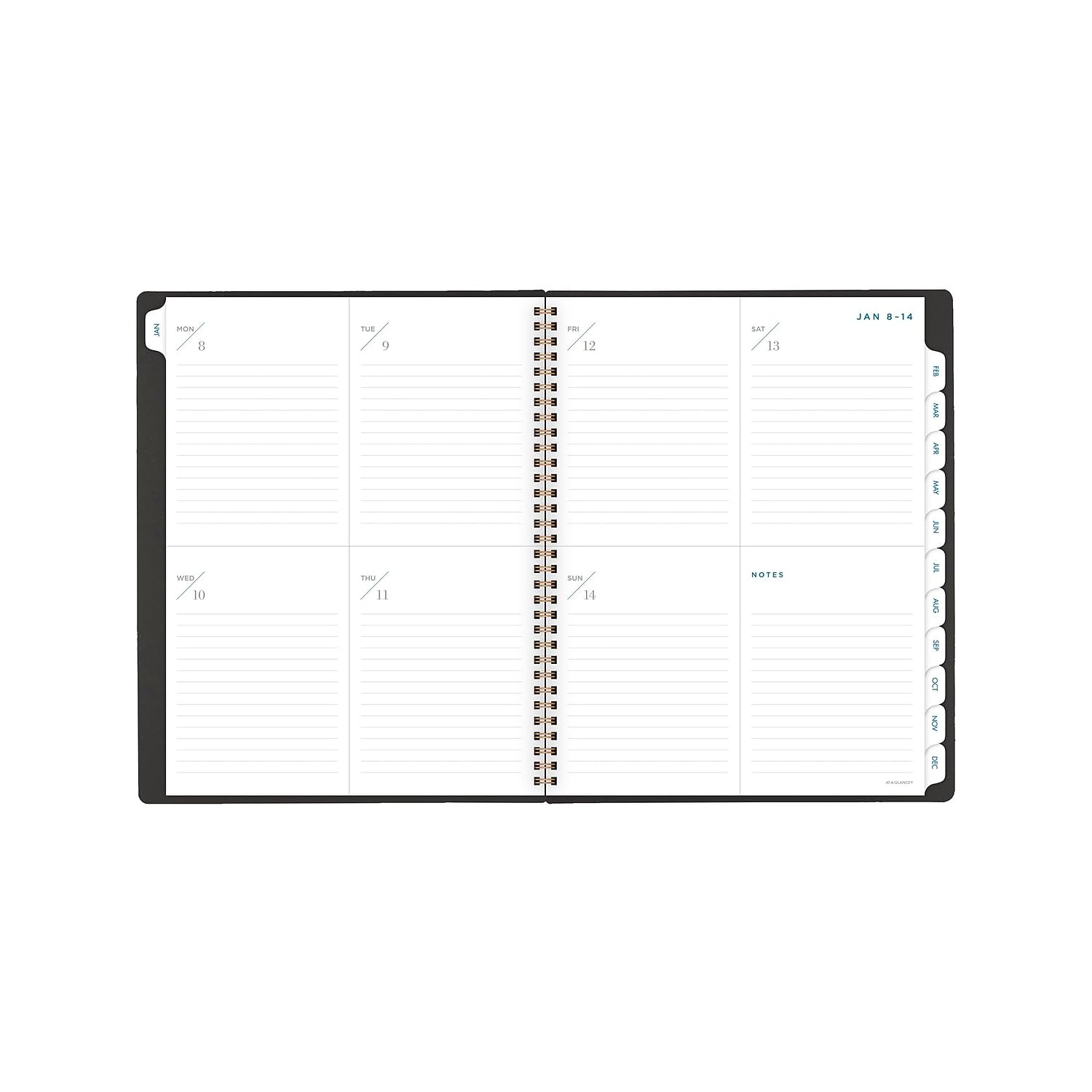 2024 AT-A-GLANCE Signature Lite 8.5-inch x 11-inch Weekly & Monthly Planner, Black (YP905L-05-24)