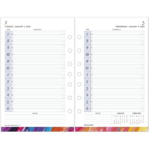 AT-A-GLANCE® EttaVee Daily/Monthly Loose-Leaf Planner Refill Pages, 5-1/2" x 8-1/2", January to December 2024, EV81-125