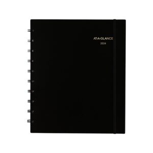 2024 at-a-glance move-a-page 8.75-inch x 11-inch weekly & monthly appointment book, black (70-950e-05-24)