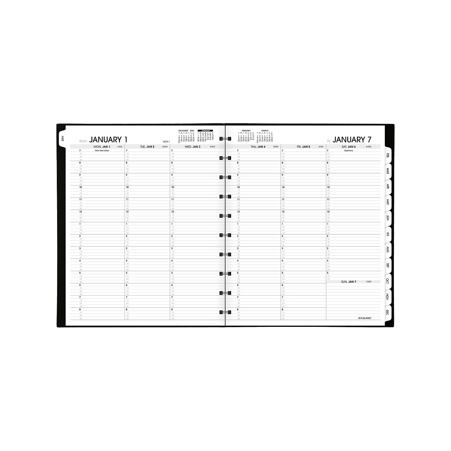 2024 AT-A-GLANCE Move-A-Page 8.75-inch x 11-inch Weekly & Monthly Appointment Book, Black (70-950E-05-24)
