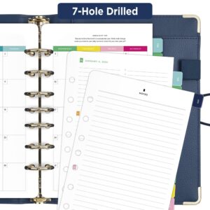 Simplified by Emily Ley for AT-A-GLANCE® Weekly Loose-Leaf Planner Refill Pages, 5-1/2" x 8-1/2", January to December 2024, EL100-4111