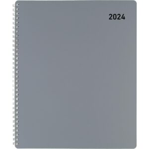 2024 office depot® brand weekly/monthly appointment book, 8-1/2" x 11", silver, january to december 2024, od710530