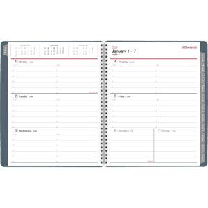 2024 Office Depot® Brand Weekly/Monthly Appointment Book, 8-1/2" x 11", Silver, January to December 2024, OD710530