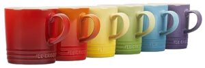 le creuset stoneware (set of 6) london mugs, 12 oz. each, multi-color