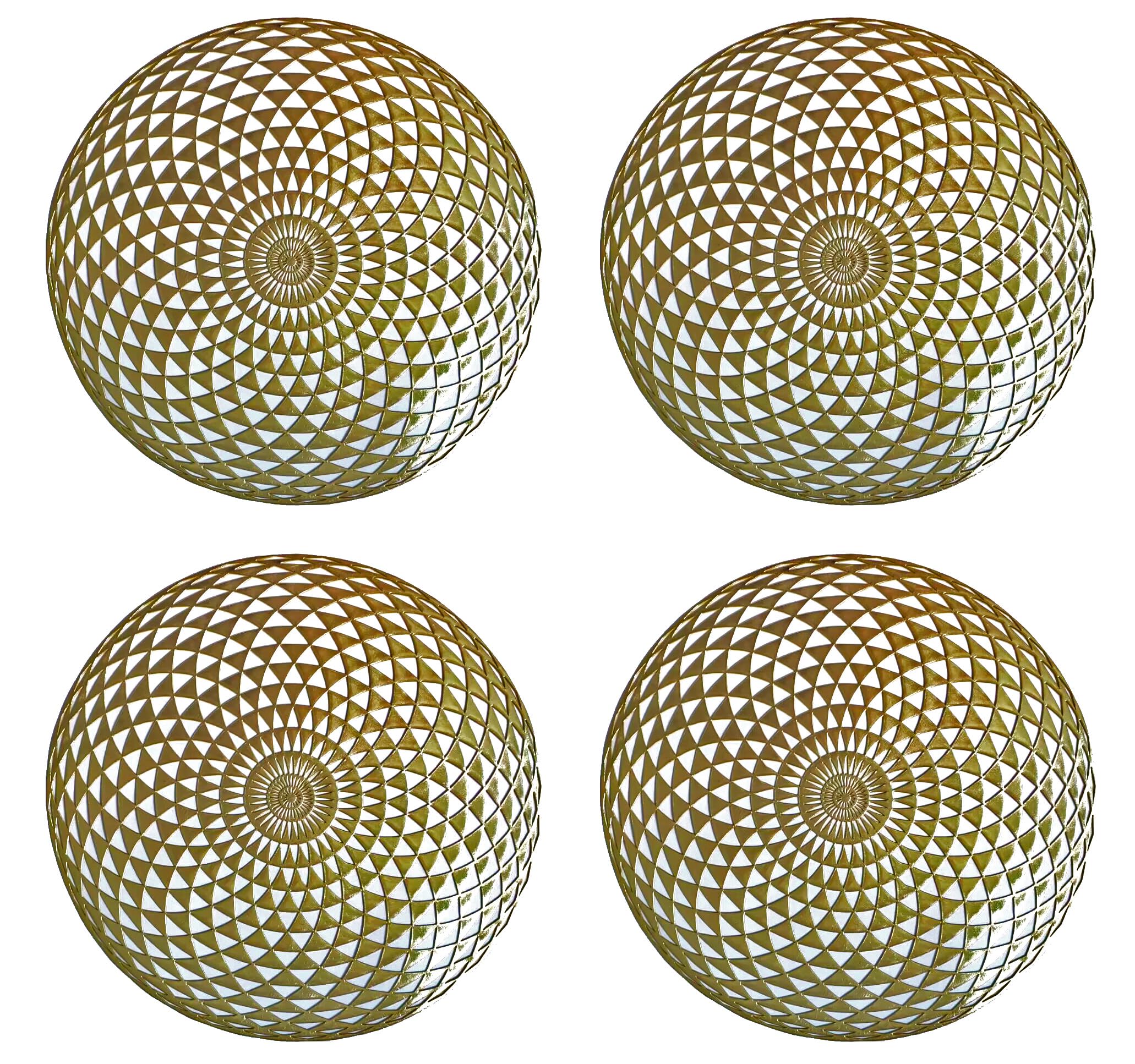Metallic Placemats Set of 4 - Easy to Clean, Washable Decorative Place Mats for Kitchen and Dining Table - Non-Slip Round Table Mats - Dinnerware & Accessories - Dining Table Centerpiece Decor, Gold