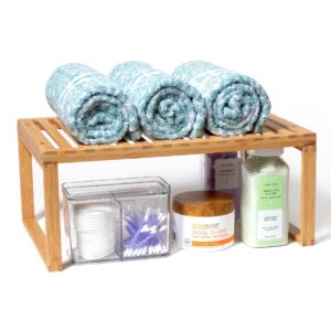 Lipper International Bamboo Kitchen Cabinet Shelf for Organizing a Pantry, Countertop, or Bathroom, 15 5/8" x 10" x 6 1/4"