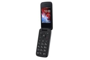 tcl flip 4056w 4gb 4g unlocked gsm flip phone - for senior easy use gray