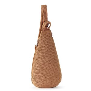 The Sak Geo Sling Backpack in Crochet, Single Sling Shoulder Strap, Bamboo