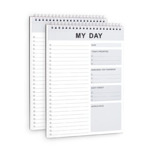 To Do List Notebook for work, 52 Sheets Tear-Off Planning Note Pad 7.5"×10.2", Office Planner, Daily Checklist Notebook, Desk Organization, Office Productivity (Grey)