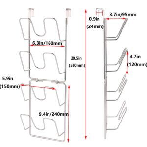 Antrader Stainless Steel Cabinet Pot Lid Organizer, Wall Mounted, Reduces Clutter, 6.3"L x 6.3"W x 10.8"H