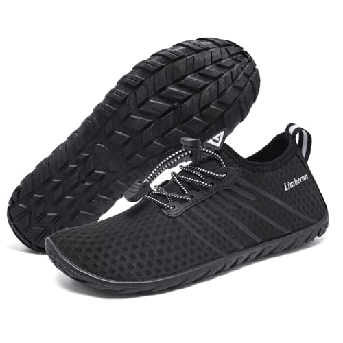 Limberun Water Shoes for Women Men Swim Shoes Beach Shoes Women Men Pool Shoes for Women Water Shoes Stay Comfortable and Protected with Water Shoes Men's Water Shoes Black 11W/10M