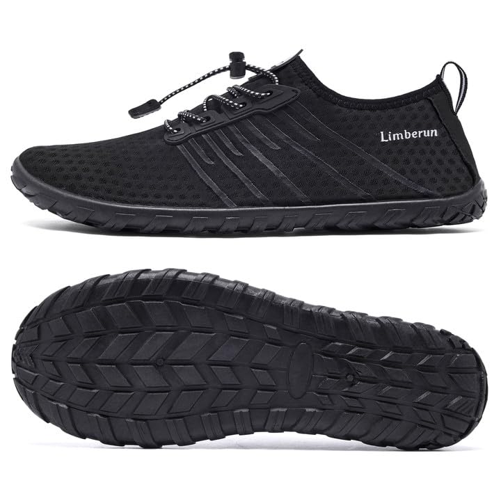 Limberun Water Shoes for Women Men Swim Shoes Beach Shoes Women Men Pool Shoes for Women Water Shoes Stay Comfortable and Protected with Water Shoes Men's Water Shoes Black 11W/10M