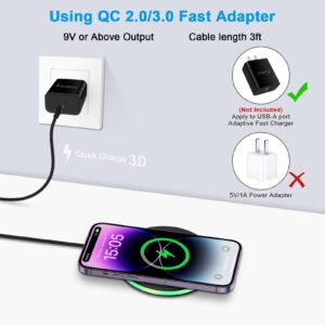 15W Samsung Wireless Charger Fast Charging for Samsung Galaxy S24 S23 Ultra S22+ S21 S20 FE S10 S9, Wireless Charger Pad Phone Charging Station for iPhone 15 14 13 12 11, Google Pixel 8 Pro 7a 6 Pro