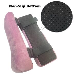 Easy-you Office Chair Armrest Covers, Set of 2 Comfortable Armrest Elbow Pillow (2 Pink Armrest Pillow)