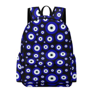 menriaov blue evil eye backpack laptop daypack bookbag outdoor travel bag laptop tablet backpack