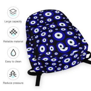 MENRIAOV Blue Evil Eye Backpack Laptop Daypack Bookbag Outdoor Travel Bag Laptop Tablet Backpack