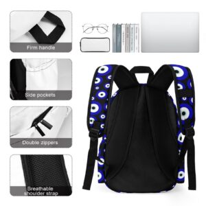 MENRIAOV Blue Evil Eye Backpack Laptop Daypack Bookbag Outdoor Travel Bag Laptop Tablet Backpack