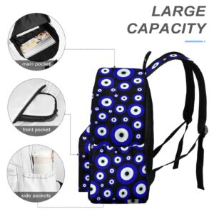 MENRIAOV Blue Evil Eye Backpack Laptop Daypack Bookbag Outdoor Travel Bag Laptop Tablet Backpack