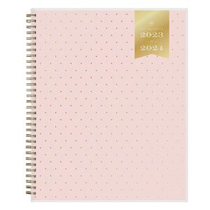 2023-2024 day designer weekly/monthly planning calendar, 8-1/2" x 11", swiss dot blush frosted, july 2023 to june 2024, 142496