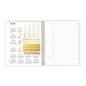 2023-2024 Day Designer Weekly/Monthly Planning Calendar, 8-1/2" x 11", Swiss Dot Blush Frosted, July 2023 to June 2024, 142496