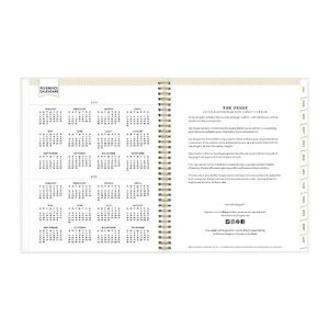 2023-2024 Day Designer Weekly/Monthly Planning Calendar, 8-1/2" x 11", Swiss Dot Blush Frosted, July 2023 to June 2024, 142496