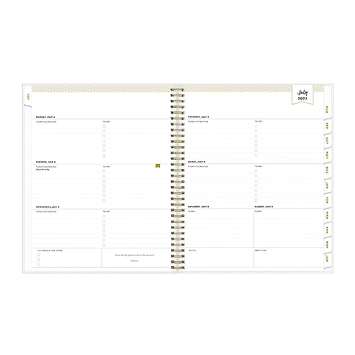 2023-2024 Day Designer Weekly/Monthly Planning Calendar, 8-1/2" x 11", Swiss Dot Blush Frosted, July 2023 to June 2024, 142496