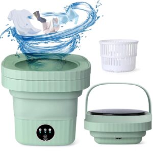 portable washing machine, 6l mini washing machine with 3 modes timing cleaning, portable washer with soft spin and draining for socks, baby clothes, towels and small items