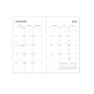 2024-2025 Blue Sky™ Ashlyn 24-Month Planning Calendar, 3-5/8" x 6-1/8", Navy Clear, January 2024 to December 2025, 143959