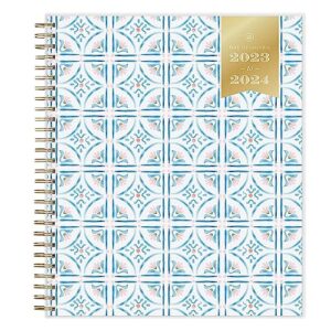 2023-2024 Day Designer Monthly Planning Calendar, 8" x 10", Elle Blue Frosted, July 2023 to June 2024, 142488