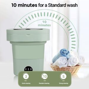 Portable Washing Machine, Mini Washing Machine, 9L Foldable Washing Machine with Water Inlet Mini Washer for delicate items, Socks, Underwear, Baby Clothes, Apartments, Dorm, Rv, Travel Laundry