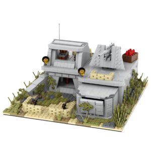 MOOXI WW2 Military Battle Fort Building Block Set(928PCS). Suitable for Secondary Creation.Build Different Combat Buildings.