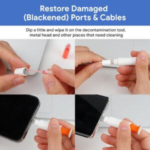 12 in 1 iPhone Cleaning Kit, Airpods Cleaning Kit, iPad/Phone Charging Port Cleaner Repair & Restore Tool,Multi Cleaner Tool Kit for USB C Port/Lightning Cables, Fix Unreliable Charging,White