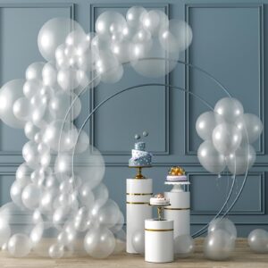 rubfac clear balloons different sizes 105pcs 5/10/12/18 inch transparent balloon garland kit for wedding baby shower birthday party supplies bridal shower decorations