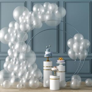 RUBFAC Clear Balloons Different Sizes 105pcs 5/10/12/18 Inch Transparent Balloon Garland Kit for Wedding Baby Shower Birthday Party Supplies Bridal Shower Decorations