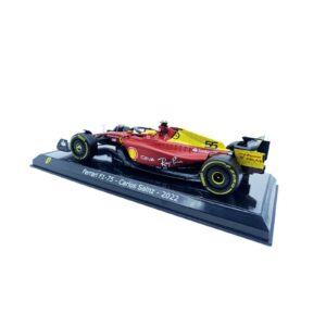 HTLNUZD Bburago 1/24 2022 New F1-75#55 for Ferrari 75th Anniversary Sainz Static Formula One Alloy Racing Car Die Cast Vehicles Model Collectible Gift