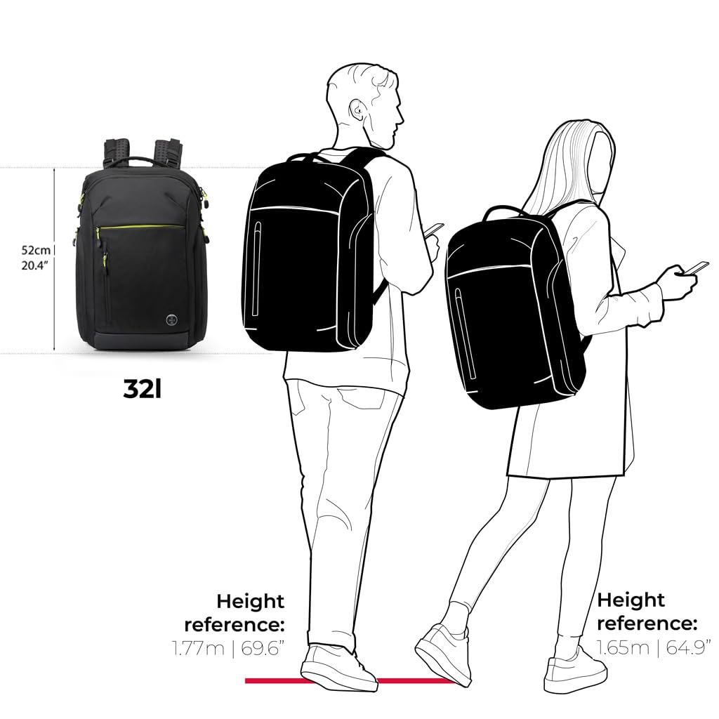 Swissdigital Design Travel Backpack for men,17 Inch large Laptops Backpack with USB Charging Port,Carry on Business Anti-theft Backpack With RFID Protection (JAVA SD805-01)