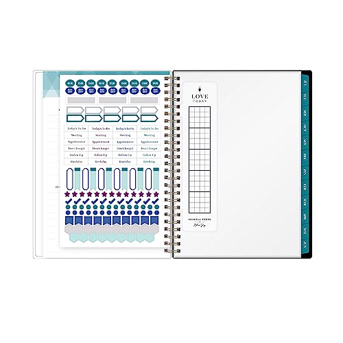 2023-2024 Blue Sky™ Inkwell Press Windblown CYO Horizontal Weekly Flex Academic Planning Calendar with Notes, 5-7/8" x 8-5/8", Charcoal, July 2023 to June 2024, 142390