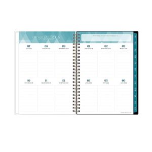 2023-2024 Blue Sky™ Inkwell Press Windblown CYO Horizontal Weekly Flex Academic Planning Calendar with Notes, 5-7/8" x 8-5/8", Charcoal, July 2023 to June 2024, 142390