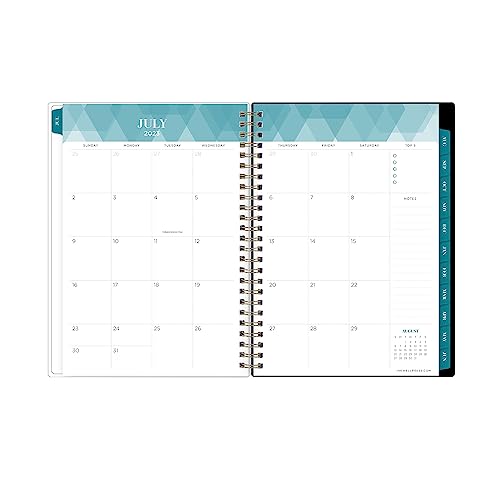 2023-2024 Blue Sky™ Inkwell Press Windblown CYO Horizontal Weekly Flex Academic Planning Calendar with Notes, 5-7/8" x 8-5/8", Charcoal, July 2023 to June 2024, 142390