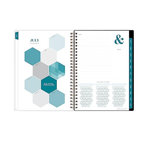 2023-2024 Blue Sky™ Inkwell Press Windblown CYO Horizontal Weekly Flex Academic Planning Calendar with Notes, 5-7/8" x 8-5/8", Charcoal, July 2023 to June 2024, 142390