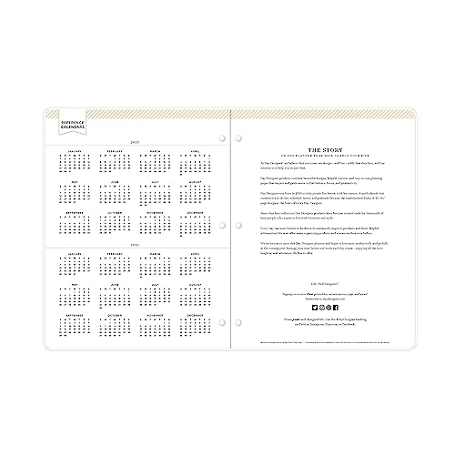 2023-2024 Day Designer Celebration Floral Monthly Academic Planning Calendar, 8-1/2" x 11", Clear, July 2023 to June 2024, 142486