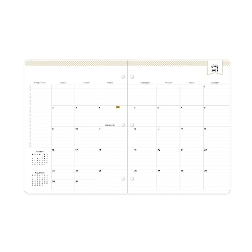 2023-2024 Day Designer Celebration Floral Monthly Academic Planning Calendar, 8-1/2" x 11", Clear, July 2023 to June 2024, 142486