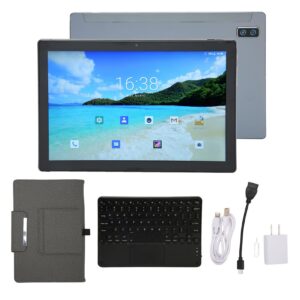 2 in 1 Tablet,10.1 Inch Tablet 8 Core CPU 6GB RAM 128GB ROM 5GWIFI Tablet for Android 12, 4G Network Tablet PC with Keyboard Support 4G Communication Network (US Plug)