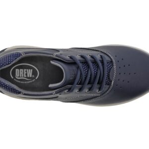 Drew Tour Womens Lace Up Comfort Shoe, Navy Leather,8 Wide (D)