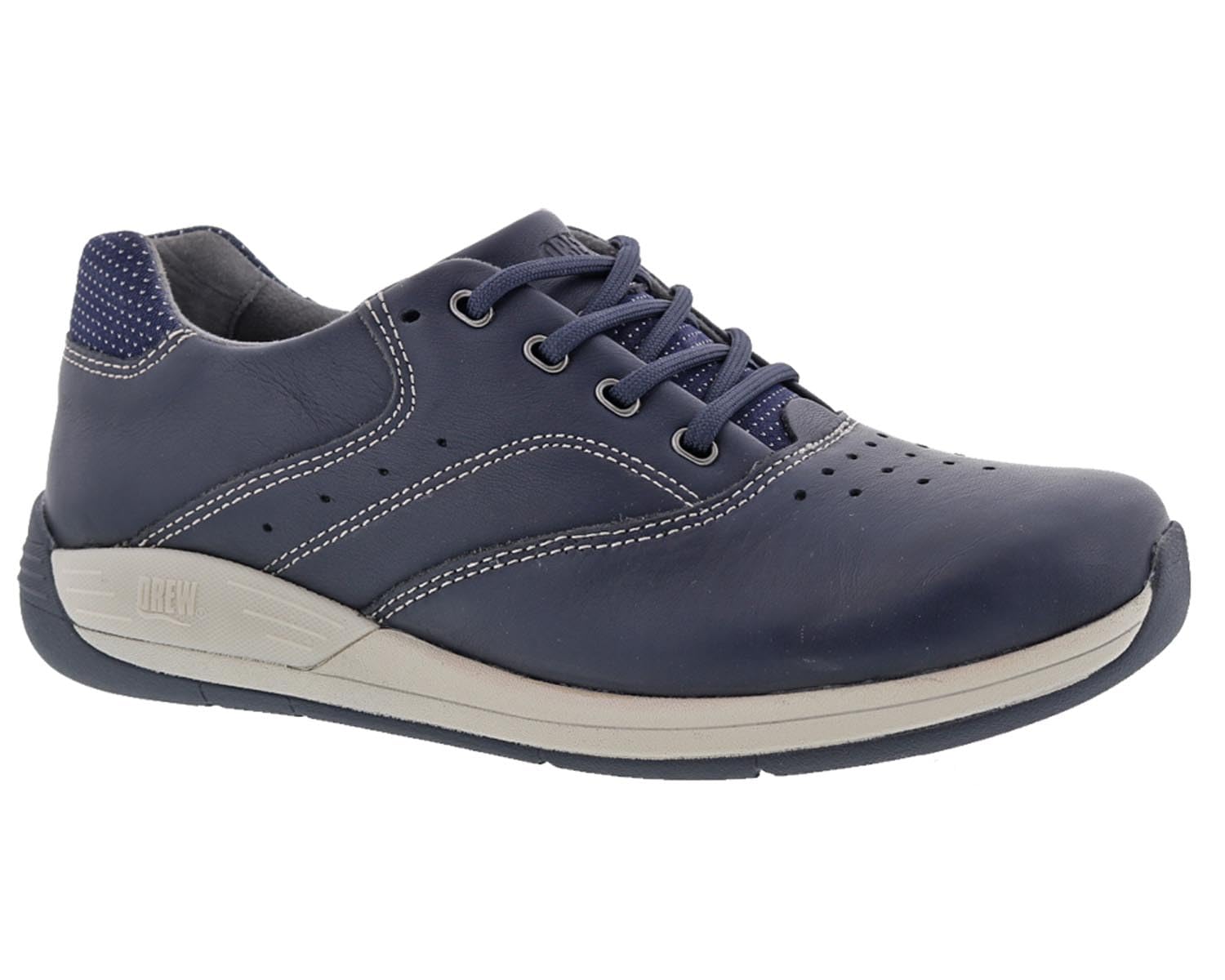 Drew Tour Womens Lace Up Comfort Shoe, Navy Leather,8 Wide (D)