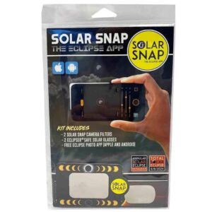 solar snap eclipse app - eclipse photography kit, glasses, and app for iphone and android, safe for viewing celestial phenomenon