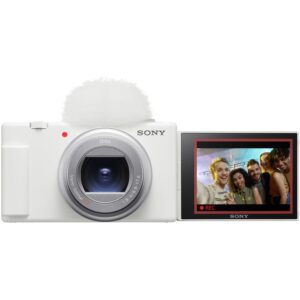 Sony ZV-1 II Vlog Camera with 4K Video & 20.1MP for Content Creators and Vloggers White ZV-1M2/W Bundle with Deco Gear Case + 64GB Memory Card + Grip/Tripod 2 in 1 + Software + Accessories Kit